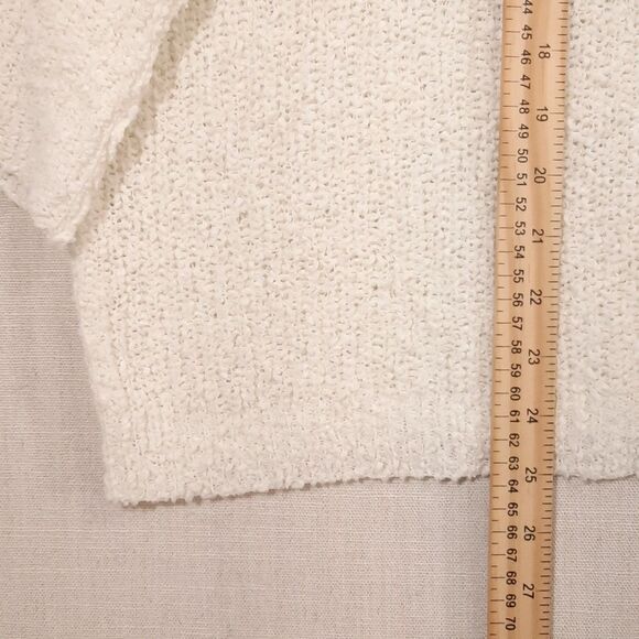 Versona Sheer Sweater Size X-Large Lacey Pullover Open Knit Layering Cream - Picture 14 of 16